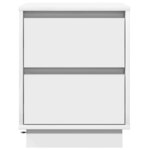 vidaXL Cabinet de chevet Blanc 39 x 34 5 x 50 cm Bois d'ingénierie