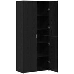 vidaXL Haut Armoire 2 Pièces Chêne noir 80 x 42 x 185 cm