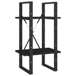 vidaXL Bibliothèque à 5 niveaux Noir 40x30x175 cm Bois de pin