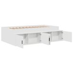 vidaXL Cadre de lit de rangement blanc 90x190 cm