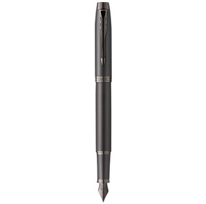 Stylo plume Parker IM Monochrome  Gris acier  plume fine  encre bleue  Coffret cadeau