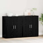 vidaXL Buffet 2 Pièces Chêne noir 60 x 31 x 70 cm Bois d'ingénierie