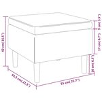 vidaXL Tabouret avec pieds en bois Gris foncé Tissu
