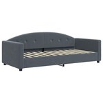 vidaXL Lit de jour avec gigogne sans matelas gris foncé 90x200 cm