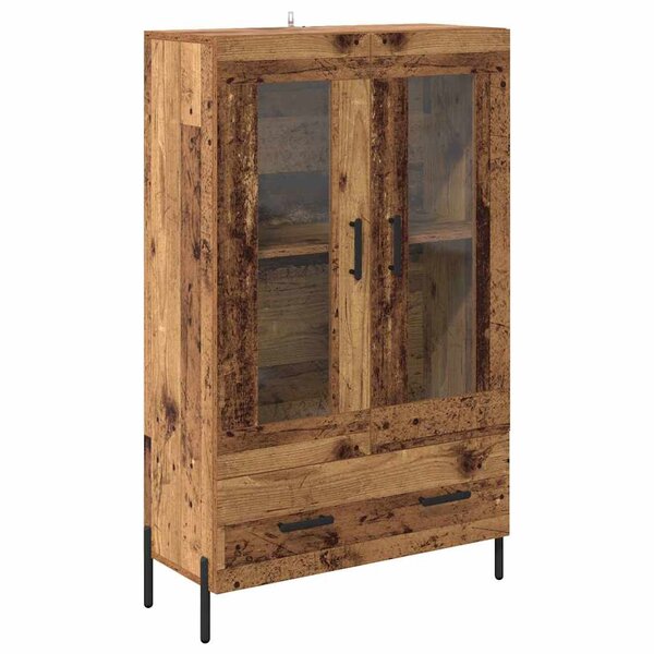vidaXL Haut Armoire avec tiroir Corona Bois Ancien 69 5 x 31 x 115 cm