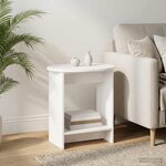 vidaXL Table d'appoint Blanc 50 x 39 5 x 55 cm Bois d'ingénierie