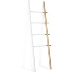 Porte serviette échelle extensible blanc/naturel