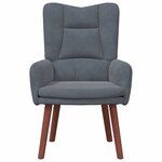 vidaXL Fauteuil relaxant Gris foncé 63 x 67 x 94 cm Velours
