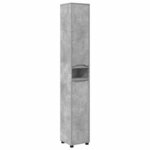 vidaXL Ensemble de mobilier de salle de bain 4 Pièces Gris béton