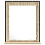 vidaXL Miroir de salle de bain avec étagère Noir 50 x 12 x 60 cm