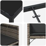 vidaXL Ensemble de salle à manger pour jardin 5 Pièces Gris polyrotin