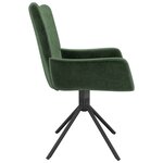 vidaXL Chaises pivotantes à manger lot de 2 Vert foncé Velours