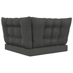 vidaXL Coussin de canapé d'extérieur 3 Pièces Anthracite Polyester