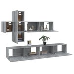 vidaXL Ensemble de meubles TV 7 Pièces Sonoma gris Bois d'ingénierie