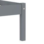 vidaXL Cadre de lit sans matelas gris bois de pin massif 90x200 cm
