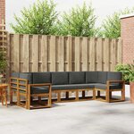 vidaXL Ensemble de canapés d'extérieur 7 Pièces Naturel et Anthracite