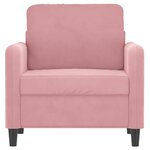 vidaXL Fauteuil Rose 60 cm Velours
