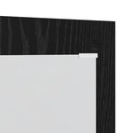 vidaXL Porte-manteau mural avec stockage avec miroir Chêne noir 96 x 1 5 x 90 cm