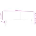 vidaXL Tête de lit avec tête de lit Gris foncé 180 cm Cuir synthétique