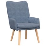 Chaise Relaxante vidaXL en Tissu Cordon Bleu