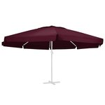 vidaXL Tissu de remplacement pour parasol d'extérieur Bordeaux 610 cm