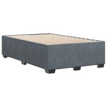 vidaXL Cadre de lit sans matelas gris foncé 120x190 cm velours