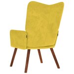 vidaXL Chaise de relaxation jaune velours