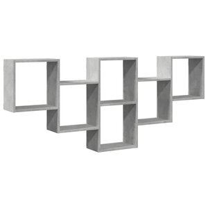 vidaXL Étagère murale gris béton 159x18x66 cm bois d'ingénierie