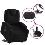 vidaXL Fauteuil de massage inclinable Noir Tissu