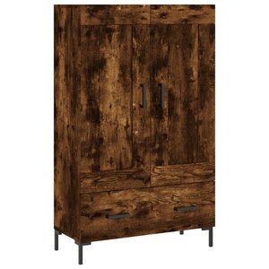 vidaXL Buffet haut chêne fumé 69 5x31x115 cm bois d'ingénierie