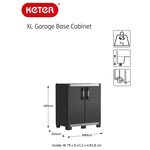Keter Armoire de rangement basse Garage XL Noir et argenté 99 cm
