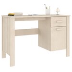 Bureau table poste de travail meuble d'ordinateur informatique étude HAMAR miel 113 x 50 x 75 cm bois massif de pin brun 02_0023856
