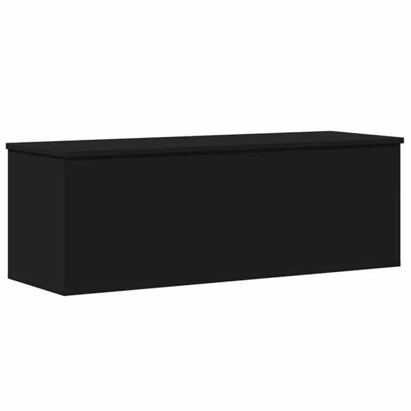vidaXL Boîte de rangement noir 102x35x35 cm bois d'ingénierie