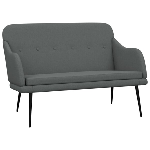 Banc banquette 110 x 76 x 80 cm tissu gris foncé 02_0010504