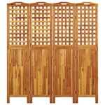 vidaXL Cloison de séparation 4 panneaux 162x2x180 cm Bois d'acacia