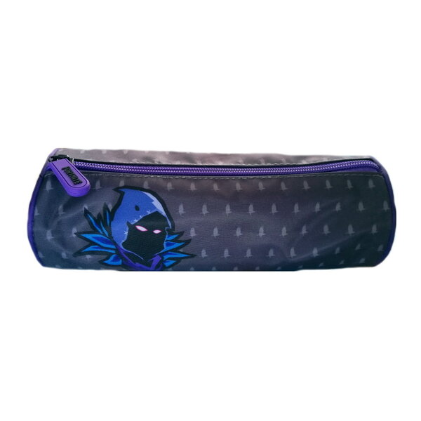Trousse scolaire fourre tout rond 22.5 x 7.5 cm - fornite raven