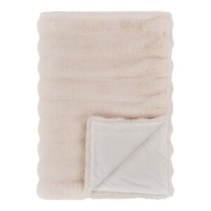 Plaid fourrure artificielle blanc 130 x 180 cm