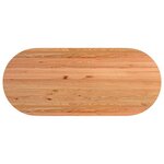 vidaXL Table à manger marron clair bois de chêne massif ovale