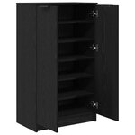 vidaXL Cabinet à chaussures avec étagère Chêne noir 59 x 35 x 100 cm