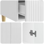 vidaXL Buffet Blanc brillant 66 x 34 5 x 95 cm Bois d'ingénierie