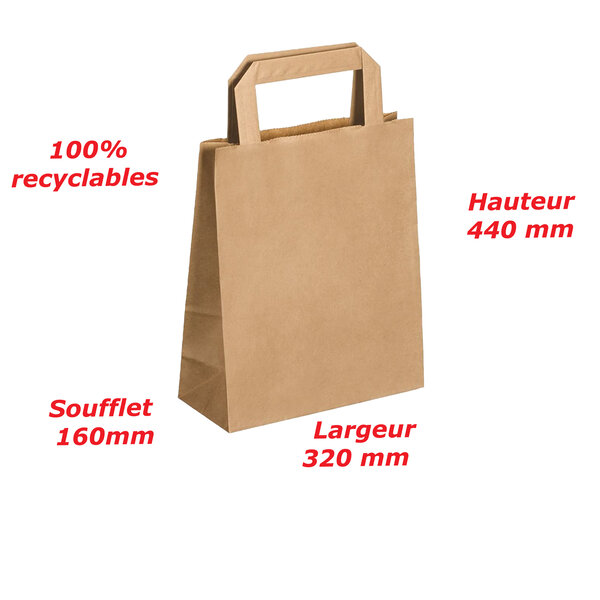 Logbuch-Verlag Lot De 50 Sacs Cadeaux En Papier Kraft Marron