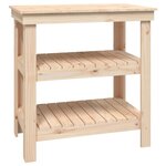 vidaXL Banc de travail 78 5x50x80 cm Bois de pin massif