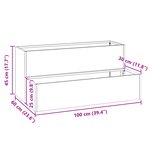 vidaXL Pot de jardin 2 niveaux 100x60x45 cm Acier blanc