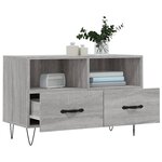 vidaXL Meuble TV Sonoma gris 80x36x50 cm Bois d'ingénierie