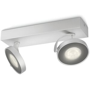 Philips myliving plafonnier led "clockwork" 2x4 5 w argenté 531724816