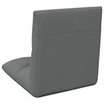 vidaXL Fauteuil de sol ajustable Gris foncé Tissu