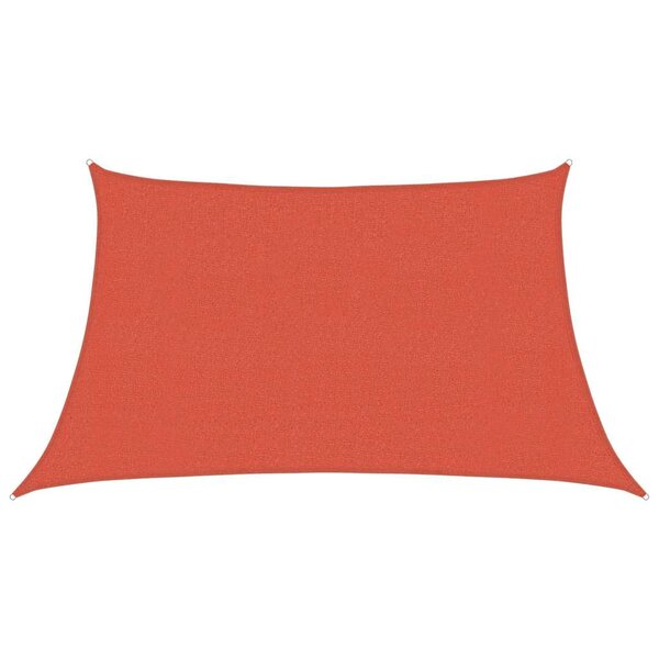 vidaXL Voile d'ombrage 160 g/m² Terre cuite 3/4x2 m PEHD