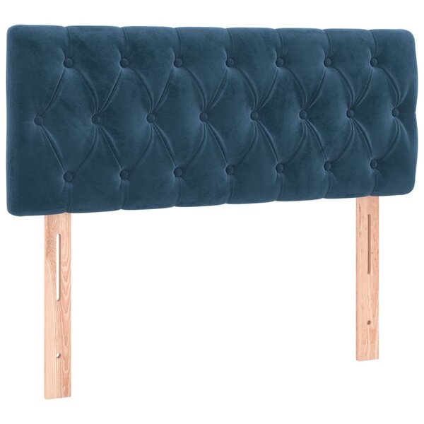 vidaXL Tête de lit Bleu foncé 90x7x78/88 cm Velours