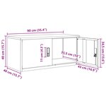 vidaXL Armoire de rangement Blanc 90 x 40 x 40 cm Acier