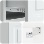 vidaXL Cabinet de chevet mural 2 Pièces Blanc 49 x 34 5 x 20 cm